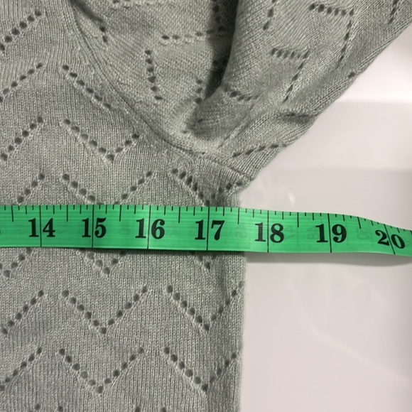 NEW / Cashmere pointelle mockneck sweater / B001 - Picture 7 of 9